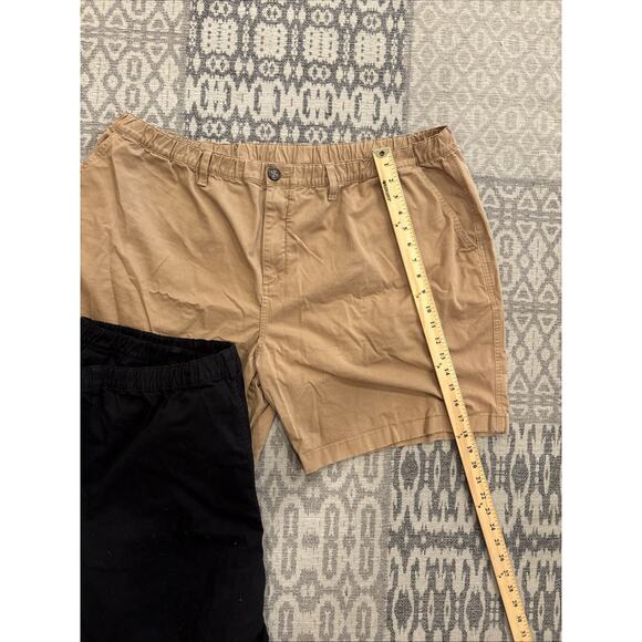 2 Pairs Chubbies Shorts Mens 3XL Casual Khaki Chino Elastic Waist Flap Pocket 7” - Picture 7 of 9